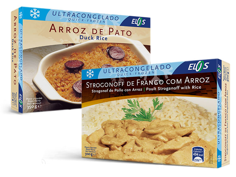 Arroz de Pato e Strogonoff de Frango com Arroz ELOS
