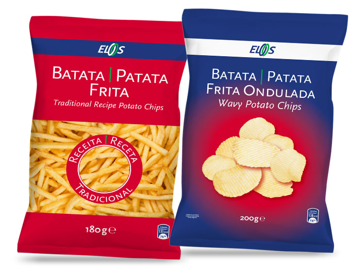 Batatas fritas Tradicionais e Onduladas ELOS