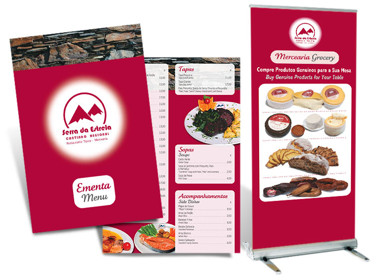 Menus e roll-up Restaurante Serra da Estrela