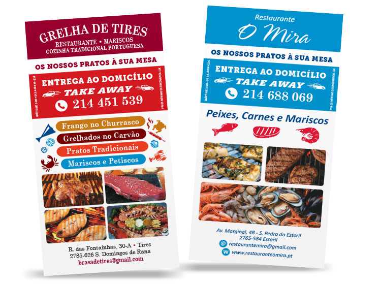 Monofolhas para restaurantes Grelha de Tires e O Mira