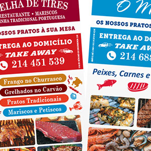 Peças Promocionais para Restaurantes Grelha de Tires e O Mira